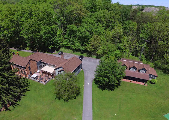 Aerial view of the inn